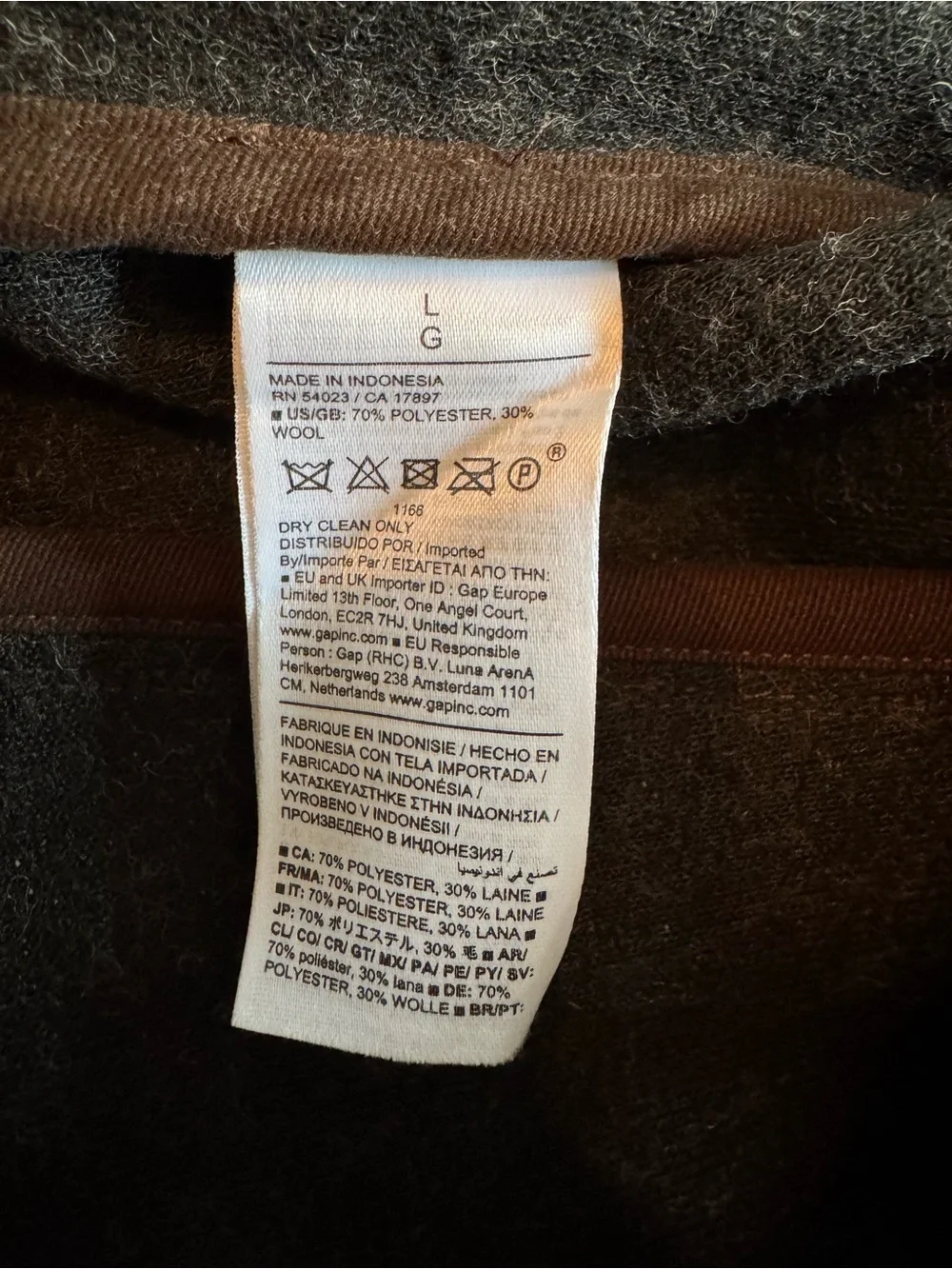Banana Republic Men's Charcoal Brown Knit Zip-Front Garage Jacket